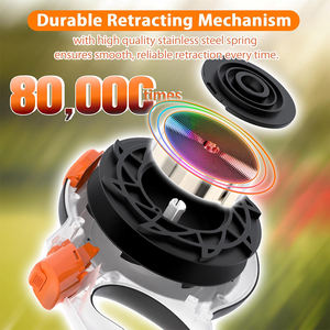 5 Metre Ağır Hizmet Tipi Geri Çekilebilir Köpek Kedi Tasması Kaka Poşeti Dağıtıcısı Geliştirilmiş Kilitleme Sistemi Kaymaz Saplı Çevre Dostu Tasarım Evcil Hayvanlar İçin - Product Image 4