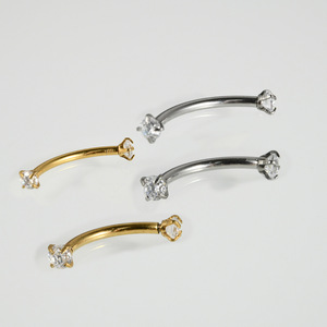 <span class=keywords><strong>Piercing</strong></span> de acero inoxidable con rosca interna: anillo de nariz, barra delgada, herradura, anillo de labio, estrella, corazón, barra curva, <span class=keywords><strong>piercing</strong></span> de ceja. Venta directa de fábrica. - Product Image 2