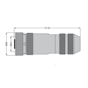 ฟิลด์แบบไร้สาย M12รหัส4ขาแบบสกรูตัวเมียขั้วต่อโลหะผสมทองแดง250V ที่ได้คะแนน IP68จากอินเดีย - Product Image 4