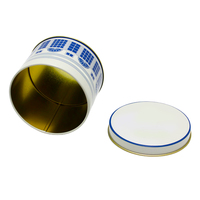 Atacado Personalizado Mini Comida Tinplate Jar Forma Redonda Caixa Embalagem Elevador Top Tin Chocolate Metal Latas Doces para Chocolate