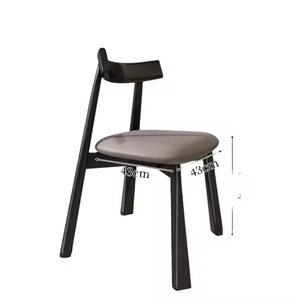 <span class=keywords><strong>Chaise</strong></span> de salle à manger ergonomique moderne en bois massif pour l'extérieur, idéale pour les hôtels, les salles de jeux, les salons et l'ameublement domestique - Product Image 2
