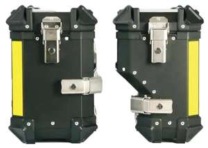 Combo de boîte à queue de <span class=keywords><strong>moto</strong></span> double capacité (32L droite + 36L gauche) Solution de stockage polyvalente et durable en alliage d'aluminium étanche - Product Image 2