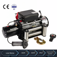 Treuil électrique sans fil à moteur en cuivre 12V 24V DC, résistant à la corrosion IP55, avec freinage à coupure de courant, pour le sauvetage et le dépannage des 4x4 et SUV tout-terrain