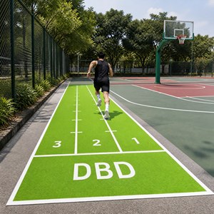 Piste d'entraînement en gazon synthétique vert pour l'entrée du parc VTT, <span class=keywords><strong>tapis</strong></span> extérieur antidérapant marqué pour le fitness - Product Image 2