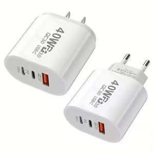 US EU <b>Plug</b> PD 40W Super Fast Charging USB <b>C</b> Wall <b>Charger</b> Power Adapter for Universal Mobile Phone - Product Image 1