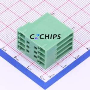 KF2EDGVH-3.5-2*4P Plug-in Terminal Block Through hole,P=3.5mm Connector Board-to-Board / Socket - Closed 2x4P 3.5mm Green - Product Image 2