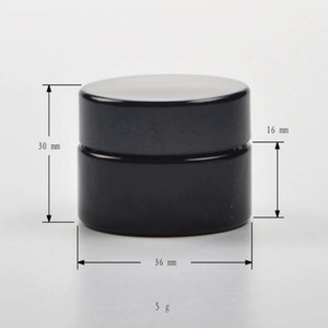 Trending 5g 10g 15g 30g 50g 100g 120g Dark Violet Wide Mouth Glass Cream Jar for Cosmetics Cream - Product Image 2