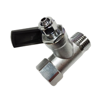 Robinet à bille en laiton avec poignée ABS chromée 6mm/8mm Trois voies Eau Filetage mâle 1/2 Robinet en laiton Vente en gros d'usine ODM/OEM