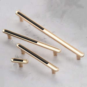 Furniture Handle Bar Gold Zinc Alloy Minimalist Drawer Cabinet <b>Door</b> Durable - Product Image 1