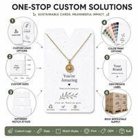 Carte de présentation de boucles d'oreilles personnalisée en papier grainé plantable avec graines, mini présentoir à bijoux, vente en gros en vrac