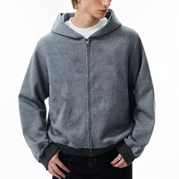 Ventes en gros de sweats à capuche zippés en coton 100% coupe ample, en tissu French Terry, avec broderie personnalisée, sweats à capuche sportifs zippés