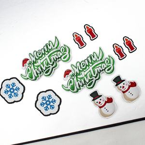 Patchs chenille de Noël Noël nouveau design jeans patchs brodés halloween fer sur chenille lettres patchs - Product Image 5