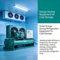 Com-Energy : Unité de condensation semi-hermétique originale pour entrepôt de stockage de viande et de fruits de mer, unité de réfrigération refroidie par air de 2 à 50 CV