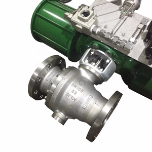 Conexión de 2 piezas con brida, neumática, de acero inoxidable, tipo bola QA647-150lb-CF8M - Product Image 4