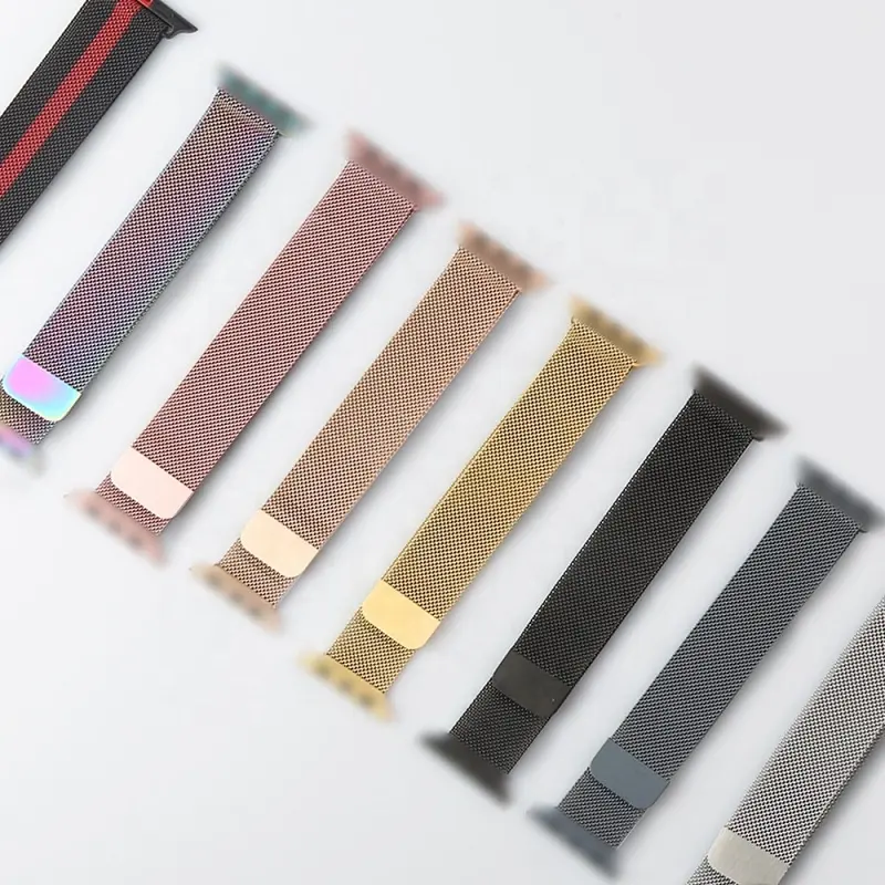 Магнитный браслет из нержавеющей стали ремешок для часов, Миланская петля, металлический ремешок для часов для Apple watch Смарт часы 44 мм