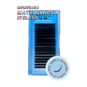 Fornitore all'ingrosso JingDai: Extension ciglia opache ellittiche 015D, 16 file, 9-16mm, in fibra PBT, piatte, lunghezza 17mm, Cina - Product Image 2