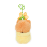 Porte-clés en peluche ours mignon en pot, poupée ours tournesol, pendentif de sac, ornement à suspendre pour sac à dos, cadeau