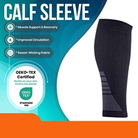 Manchons de compression personnalisés pour jambes, hommes et femmes, pour la course, l'athlétisme, le cyclisme, le football, manchon de compression tricoté sans pied pour mollets