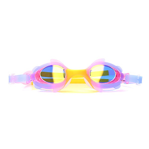 Lunettes de natation anti-buée en silicone pour enfant, étanches, avec verres miroir électro-plaqués 5009 - Product Image 1