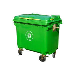 Large Capacity Outdoor Trash Can 660L Wheeled Rectangular HDPE <b>Plastic</b> Recycling <b>Bin</b> - Product Image 1