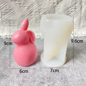 <span class=keywords><strong>Vela</strong></span> Aromática <span class=keywords><strong>de</strong></span> Conejo <span class=keywords><strong>de</strong></span> Pascua con Orejas Rectas y Curvas Únicas - Regalo Festivo Fragante - Product Image 2