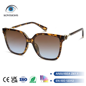 Gafas de Sol Cuadradas de Lujo con Degradado, para Mujer, Parte Superior Plana, Remaches Circulares Dorados, Patillas Compuestas, Protección UV400, para Conducir Diariamente - Product Image 1