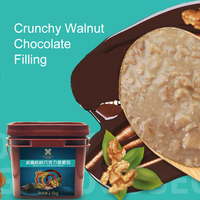 Sauce à la crème chocolatée aux amandes, certifiée Halal, 2,5 kg, sauce à la crème chocolatée aux noisettes et aux noix, ingrédient pour la pâtisserie