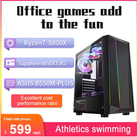 Hôte de bureau de jeu hot I3 i5 i7 i9 8G 16G RAM 256GB 512GB SSD Alimentation PC Gaming Ordinateur de bureau avec voiture graphique