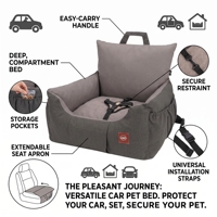 Siège de voiture pour chien imperméable personnalisé, anti-collision, portable, pour les voyages, lit pour animaux de compagnie amovible et sécurisé