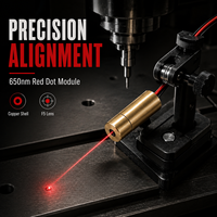 Accessoires laser industriels pour alignement CNC et de machines, module laser 650nm5, point rouge/tête en cuivre