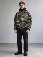 Veste coupe-vent de randonnée légère en softshell camouflage personnalisée pour homme, en nylon ripstop, avec capuche
