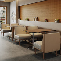 Canapé de restaurant occidental, table et chaises pour salon de thé, pâtisserie et boissons fraîches, sièges commerciaux personnalisés pour zone de repos