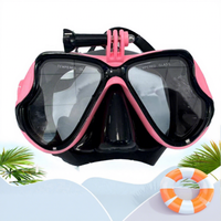 Masque de plongée pliable Xin yi xuan OEM M1800 avec support pour caméra, lentille en verre en silicone liquide multicolore, emballé dans un sac OPP