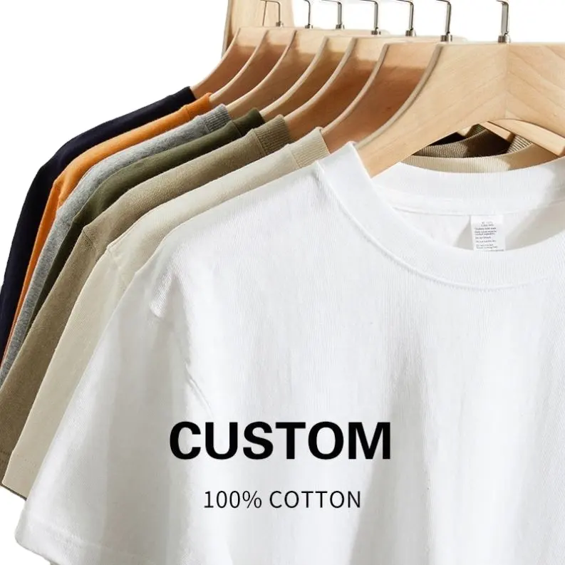 Wholesale Designer Cheap Basic White T shirt Blank Custom Pima Cotton Heavy Cotton Men's T-Shirt