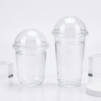 Couvre-dômes en PET cristal Kingstar 90 mm avec découpes pré-creusées en X pour pailles, pour gobelets Boba en forme de U