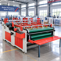 Machine à plier et à coller les boîtes en carton ondulé semi-automatique à grande vitesse 50 m/min, fabrication directe d'usine BZX