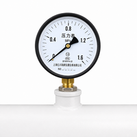 Dry General Pressure Gauge 1.6 Accuracy Grade Black Steel Case Brass Thread Connection 0-1.6MPa