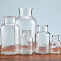 Bouteille de réactif de stockage des aliments Botany Vintage 60ml 125ml 250ml 500ml 1L 2500ML bocaux d'apothicaire en verre avec couvercle