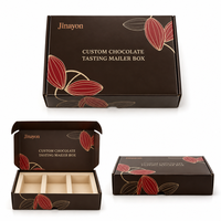 Boîte de dégustation de chocolat brillante personnalisée, emballage cadeau en carton ondulé