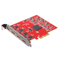 Tarjeta de Captura de Video TBS6314R 4K con 4 Entradas HDCP 1.4, Interfaz PCIe, 1080p60, para Cámara, Juegos, Grabación TS, Transmisión en Vivo, Compatible con Intel I7