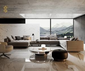 YUSHI Mármol Natural Statuario Blanco Italia Pulido para Revestimiento de Pared Escalera Piso Lujo Villa Baño - Product Image 2