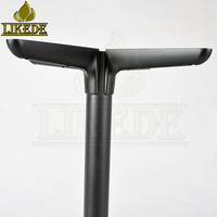 Pied de table de salle à manger extérieur en aluminium chromé, design moderne, robuste, diamètre 95 cm