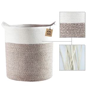 Panier pliable en <span class=keywords><strong>corde</strong></span> de coton pour le rangement des jouets et des couvertures, idéal pour la salle de bain - Offre spéciale - Product Image 3