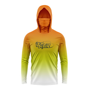 เสื้อฮู้ดผู้ชายแบบกำหนดเองได้ทุกสภาพอากาศทนลมระบายอากาศได้ดีแห้งเร็วเสื้อตกปลาแบบไล่ระดับสี UPF 50สำหรับฤดูกาล - Product Image 2