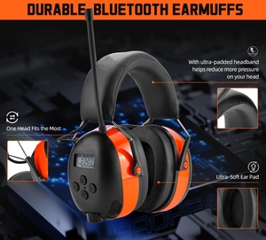 <span class=keywords><strong>Casque</strong></span> Bluetooth avec suppression du bruit, bouchons d'oreille, accessoires de <span class=keywords><strong>protection</strong></span> <span class=keywords><strong>auditive</strong></span> pour chantiers bruyants - Product Image 6