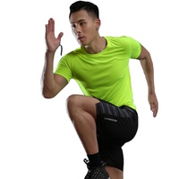 Kaos Olahraga Kompresi Lengan Pendek Pria Berkualitas Tinggi untuk Fitness dan Gym, Ready Stock