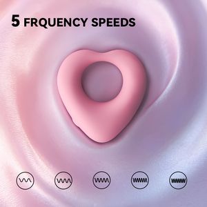 Anello Vibrante a Forma di <span class=keywords><strong>Cuore</strong></span> con 5 Velocità per Migliorare l'Erezione <span class=keywords><strong>e</strong></span> il Piacere di Coppia, Ricaricabile USB - Product Image 5