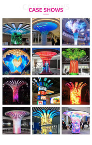 Blumen förmige <span class=keywords><strong>LED</strong></span>-Anzeige Billboard Vier blättriges Kleebaum Life Video Wall für Bühnen veranstaltungen Special Screen Retail Store Education - Product Image 6