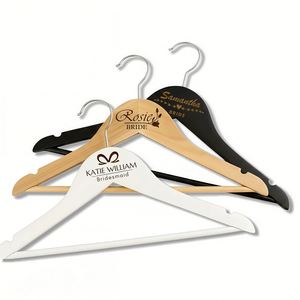 Cintres Mariée et Marié, Cintre en Bois Gravé Personnalisé pour Robe de Mariée, Cadeaux pour Demoiselles d'Honneur et Garçons d'Honneur - Product Image 1