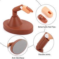 Doigts d'entraînement en acrylique pour manucure, outil de formation en nail art, présentoir, faux ongles en plastique, fournitures de pratique pour la main